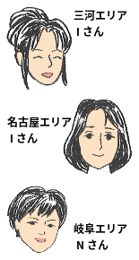 ご説明に伺うスタッフは、三河エリアはIさん、名古屋エリアはIさん、岐阜エリアはNさんが主に担当しています。